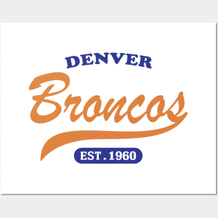 Denver Broncos Classic Style Posters and Art